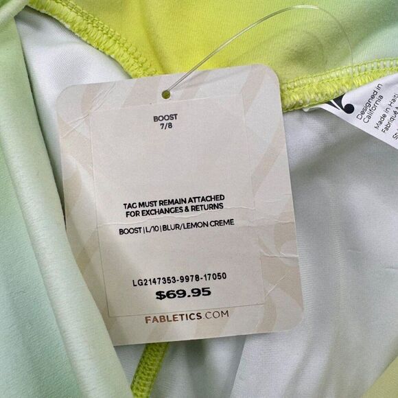 Fabletics Boost 7/8 Legging Blur Lemon Creme NEW FLAWS - Picture 8 of 13